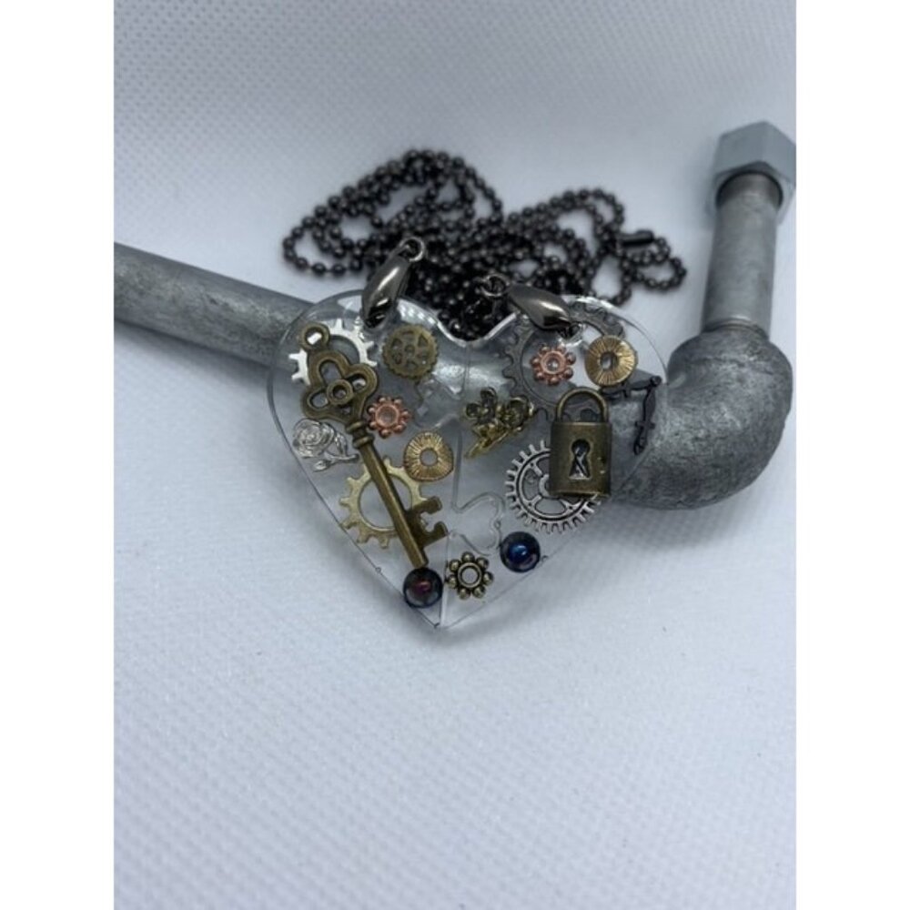 Heart Broken Heart and Connect two Friendship Necklaces
